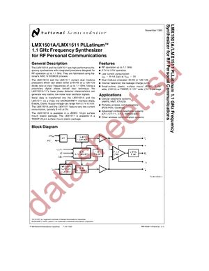 LMX1511TM datasheet  